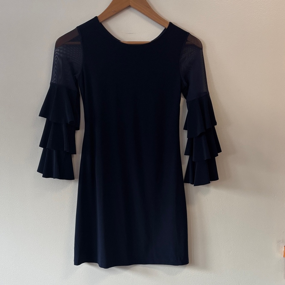 Un Deux Trois Navy Blue sheath Dress girls sz 12
